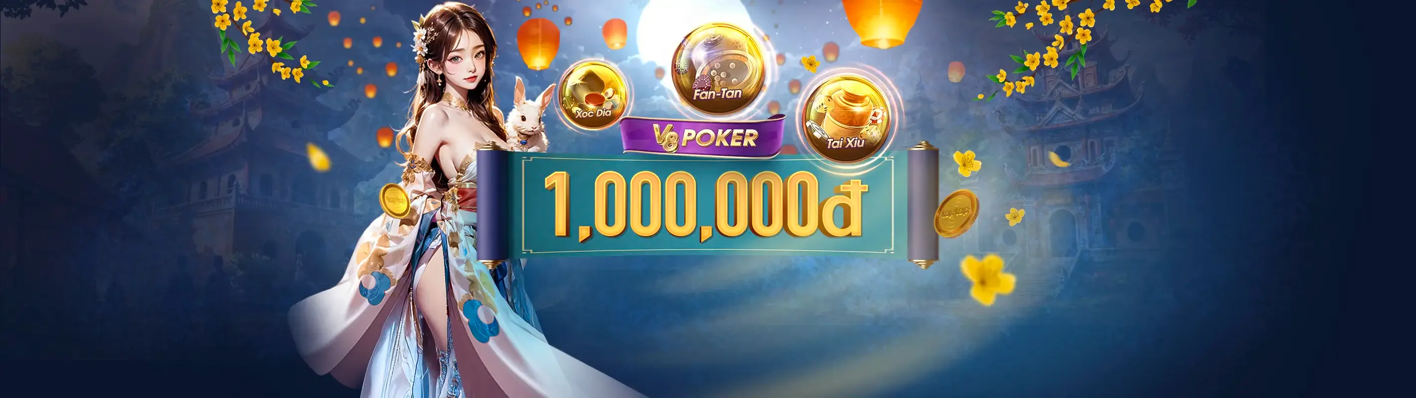 Máy đánh bạc Nổ Hũ GA28 với tiền vàng và biểu tượng jackpot